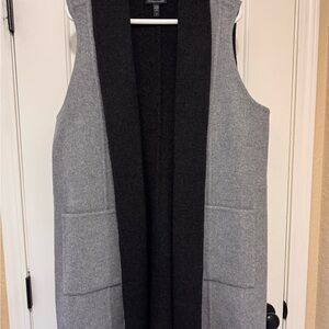 Eileen Fisher Charcoal Sleeveless Vest